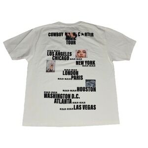Beyonce CCT Official Tour Tee XL White Cowboy‎ Carter Tour 2025 Merch NEW *hole